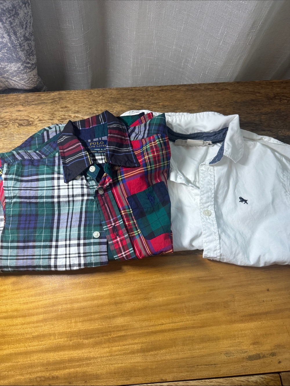 Polo by Ralph Lauren Red/Green Plaid & logg brand dressy size 5 ( two items)